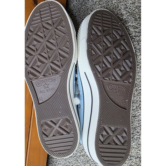 Converse Chuck Taylor All Star  High Top Shoes Size 8.5 Platform Blue Checkered - Picture 7 of 13